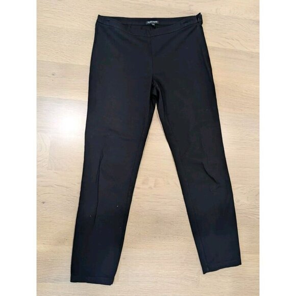 Eileen Fisher Pants 4 Black Tapered Ponte Dress Viscose Blend USA Work Office - Picture 11 of 11
